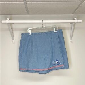 Vintage Disney Store Denim Chambray Patriotic Mickey Mouse Skort- 2X
